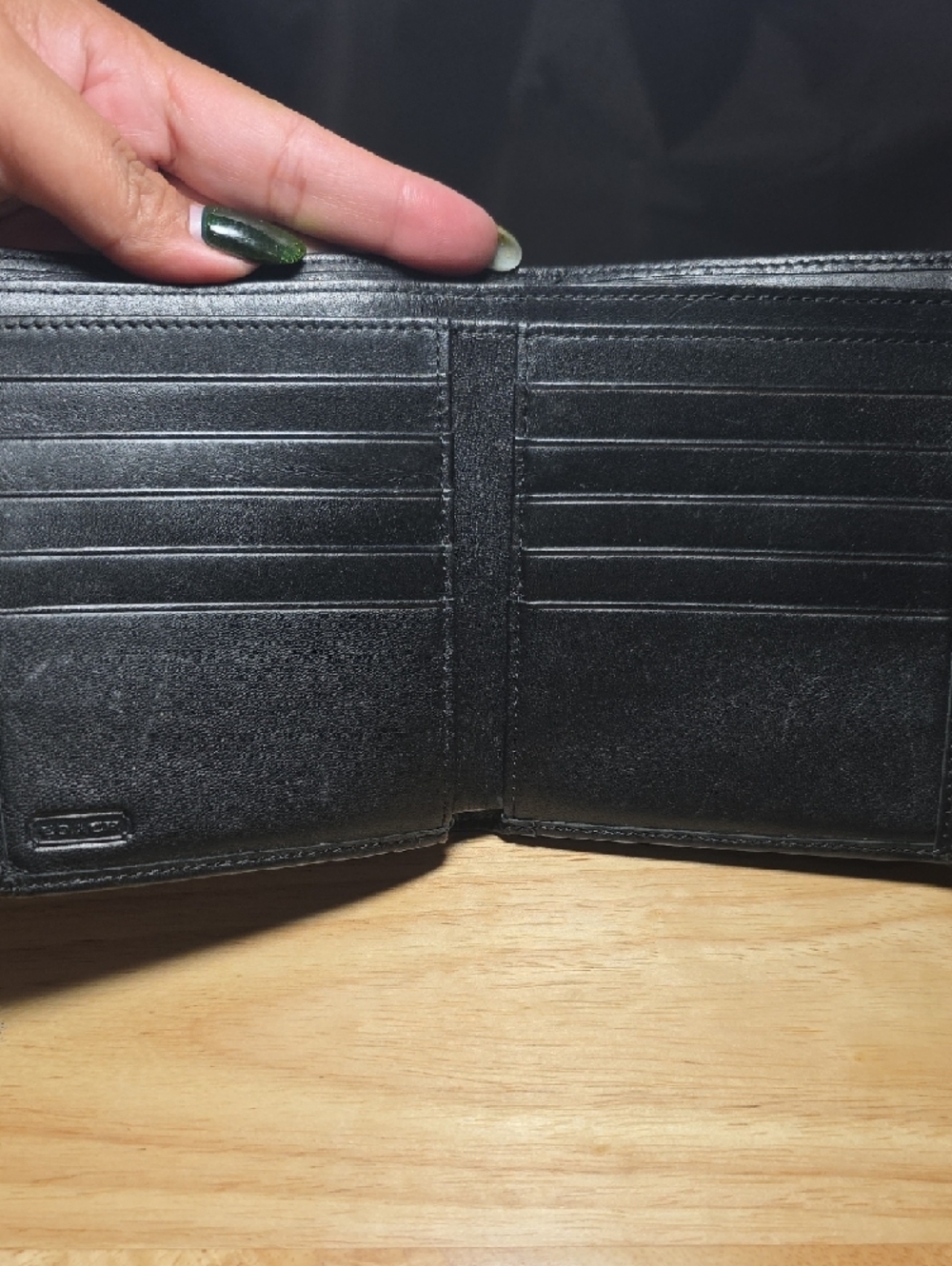 Coach Black Canvas Wallet with Silver-Tone Buckle - Picture 6 of 6